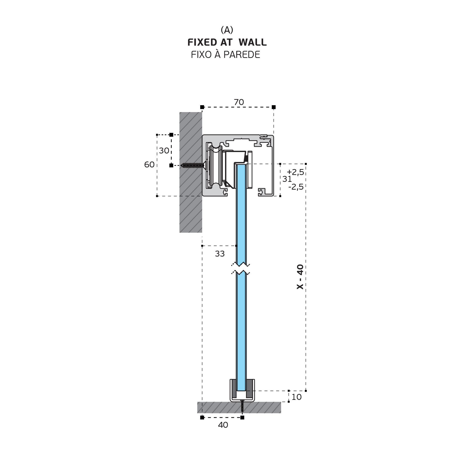 Sistema De Porta De Correr JNF Architectural Hardware