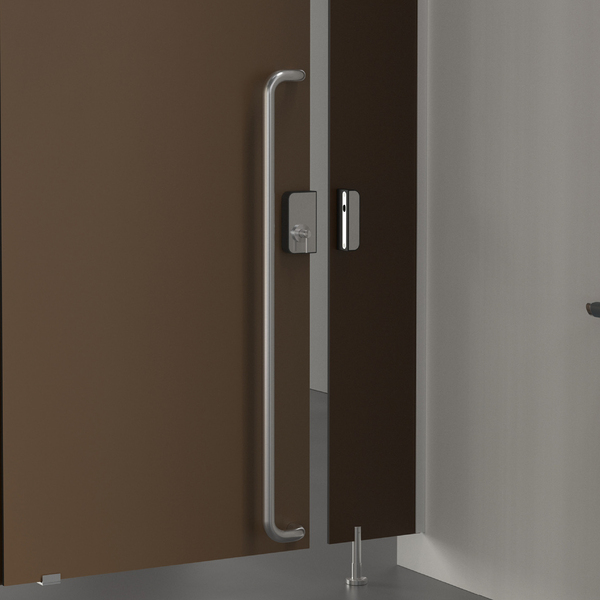 Sliding system for HPL doors