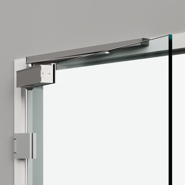 Floor closers for glass doors