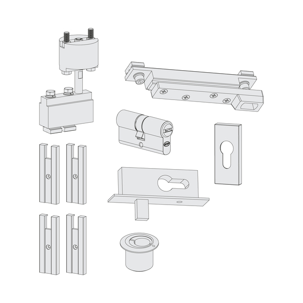 Kit para porta pivotante