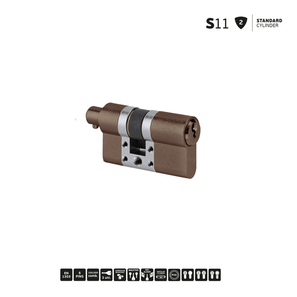 S11 - Standard Modular Cylinder- Titanium Chocolate