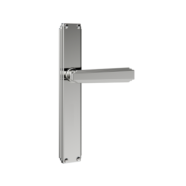 Lever handle with plate