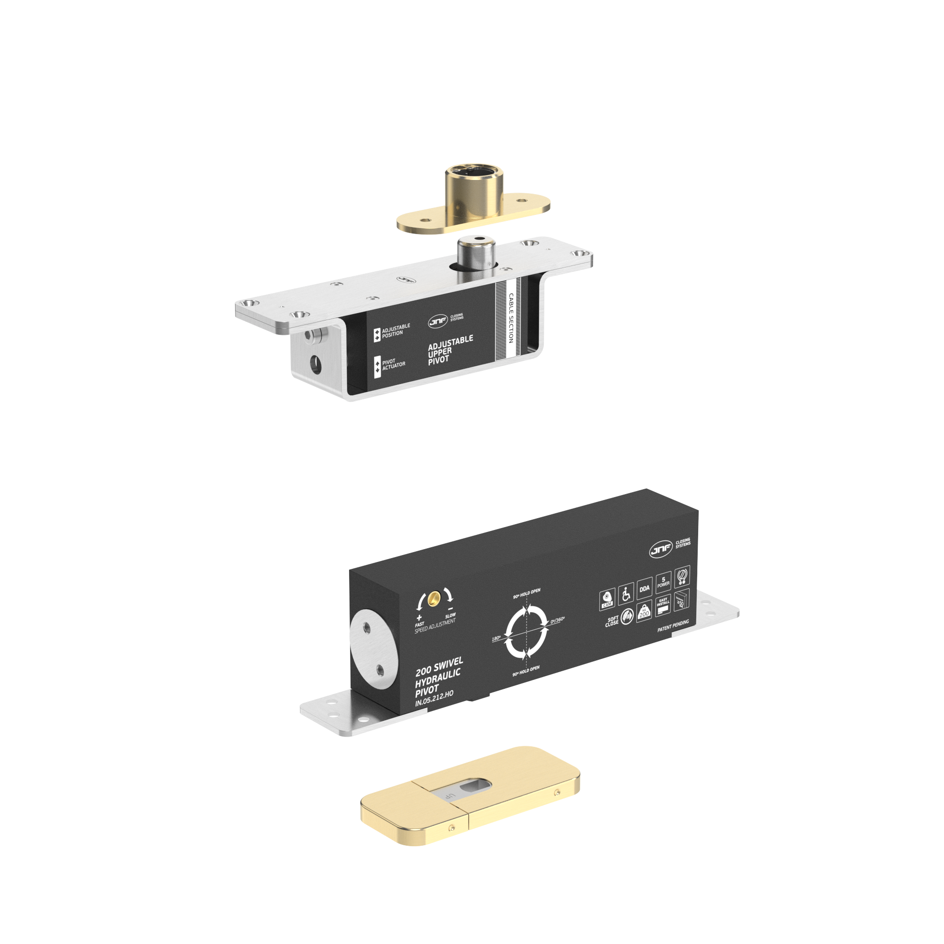 Pivot hidráulico IN.05.212.HO.BH3.UP2.TG PVD Titanium Gold