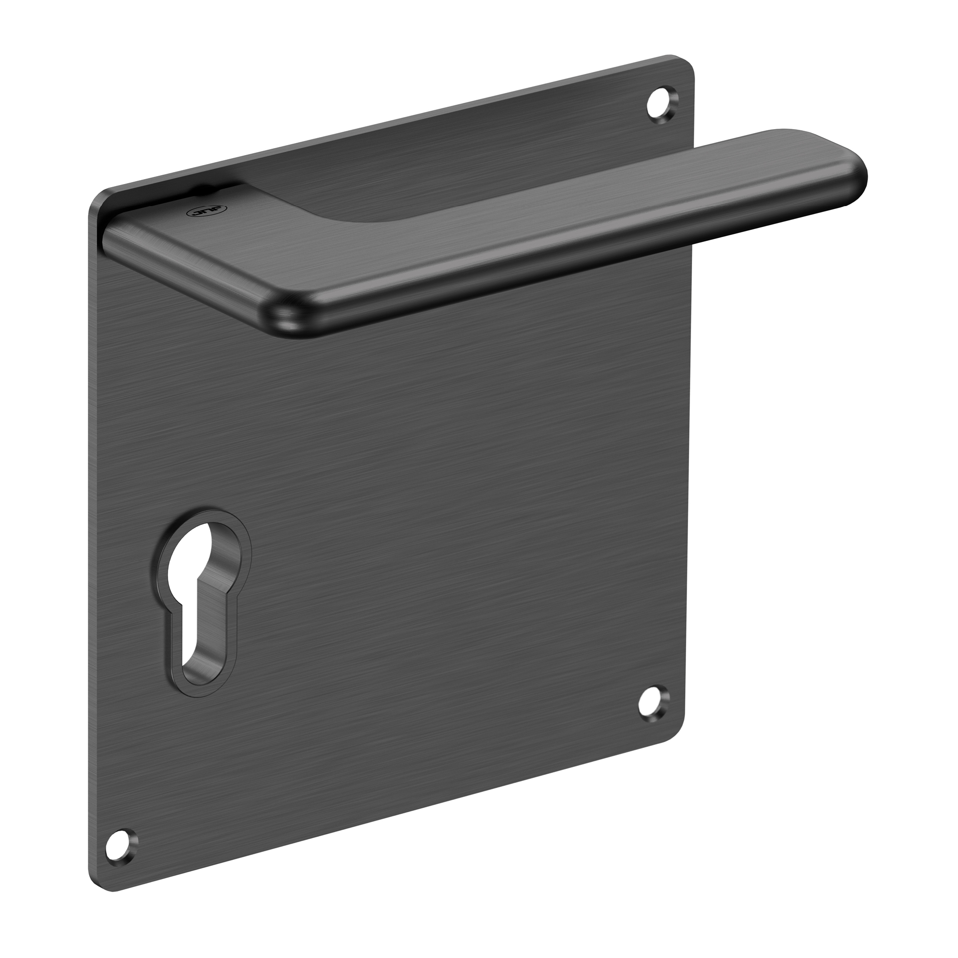 Puxador de porta com placa IN.00.532.55.PQ.PZ.TB PVD Titanium Black