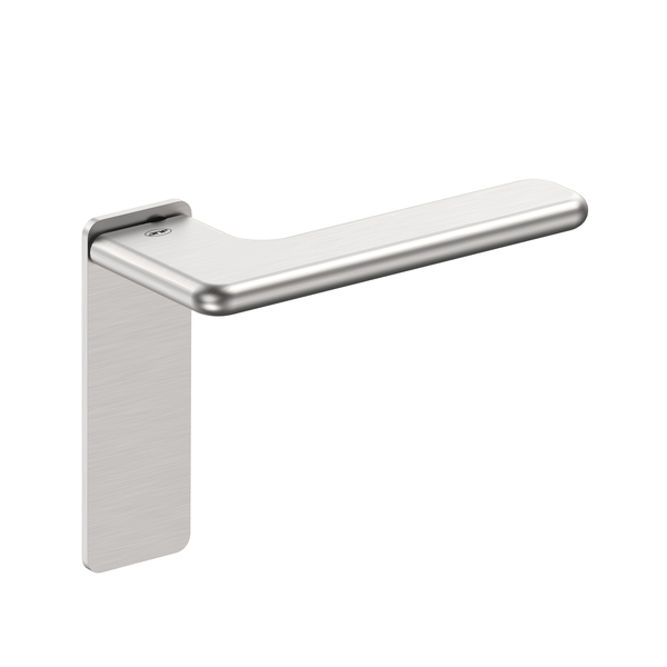 Lever handle with plate