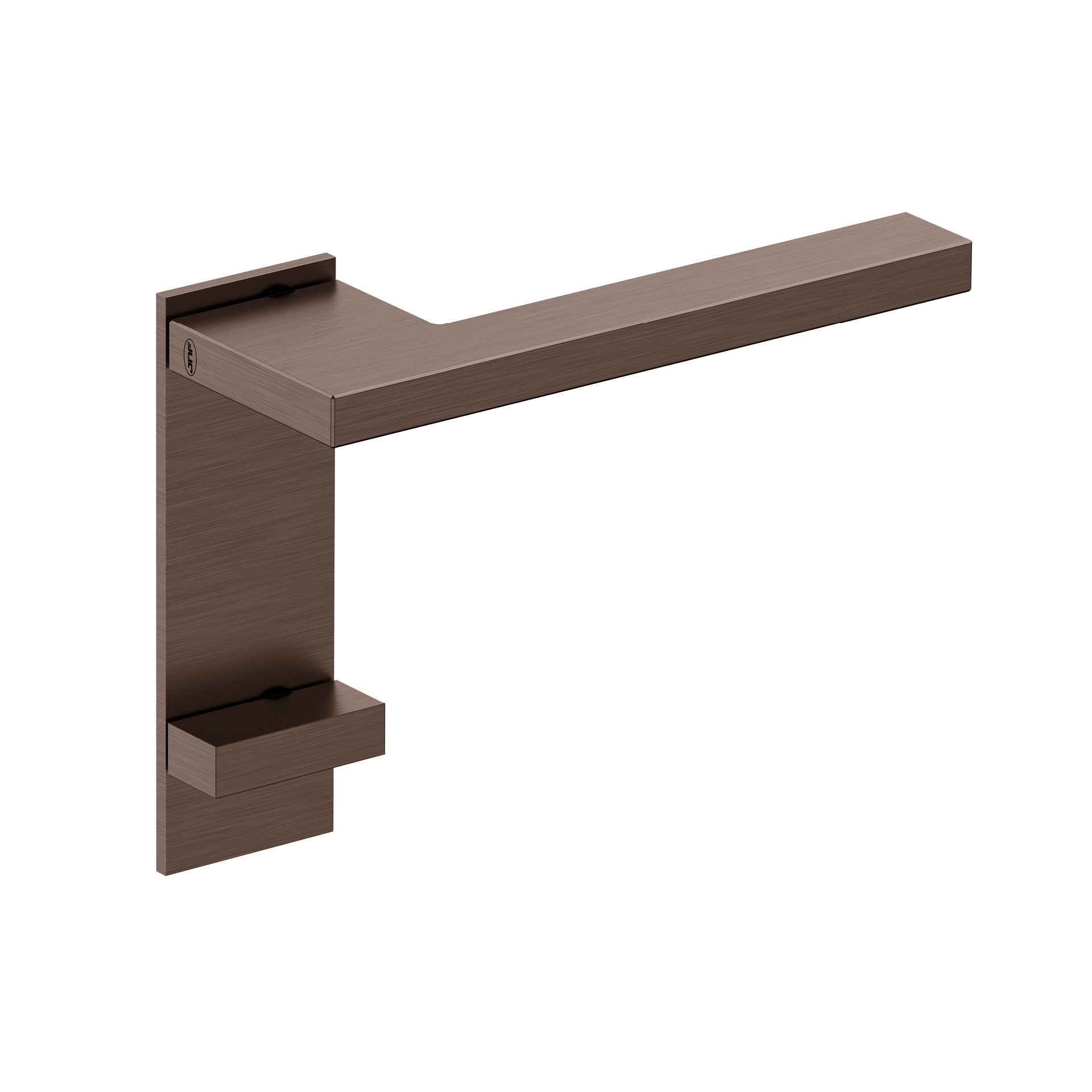 Lever handle with plate