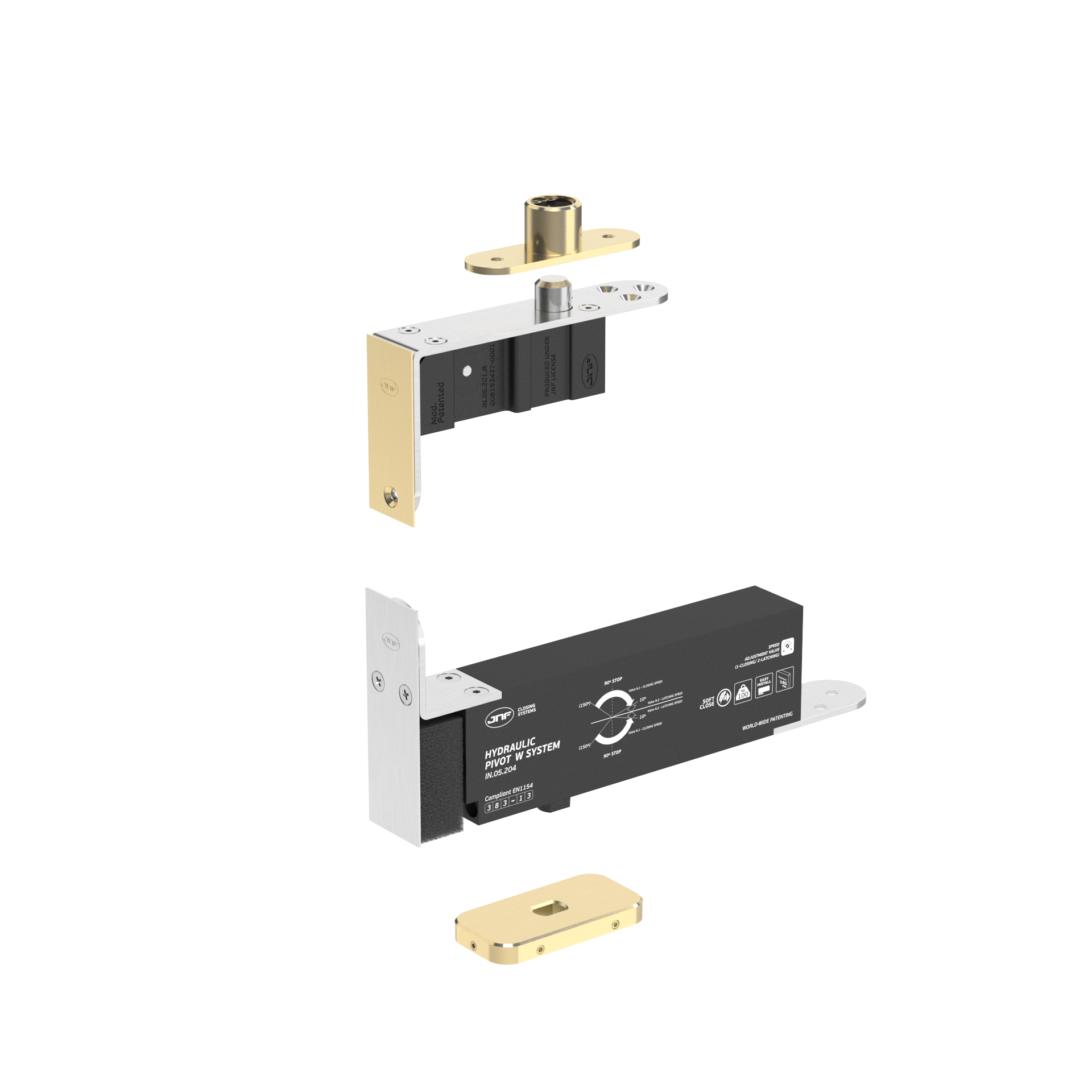 Pivot hidráulico IN.05.204.HO.BH1.UP4.TG PVD Titanium Gold