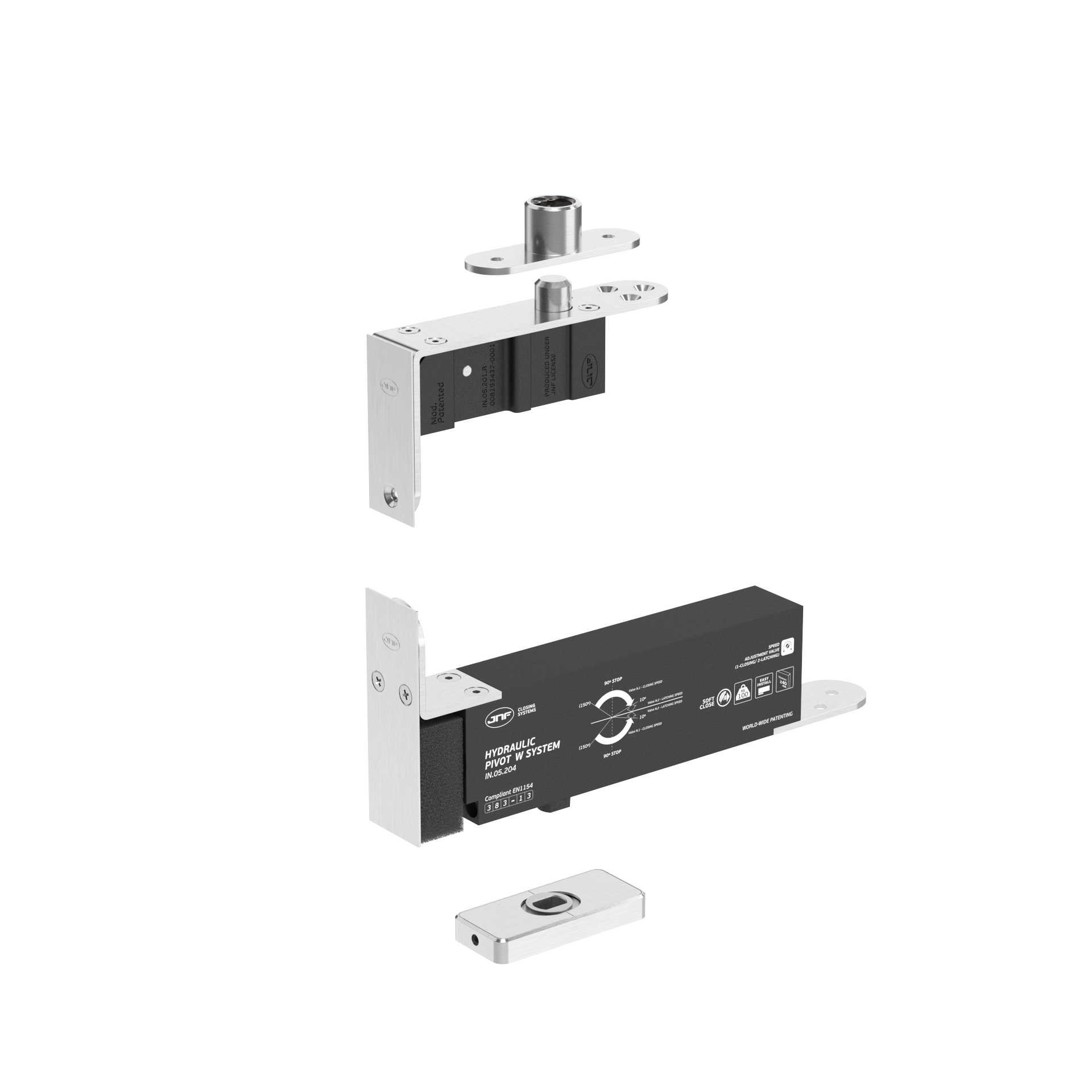 Pivot hidráulico IN.05.204.HO.BH4.UP4 Satinado