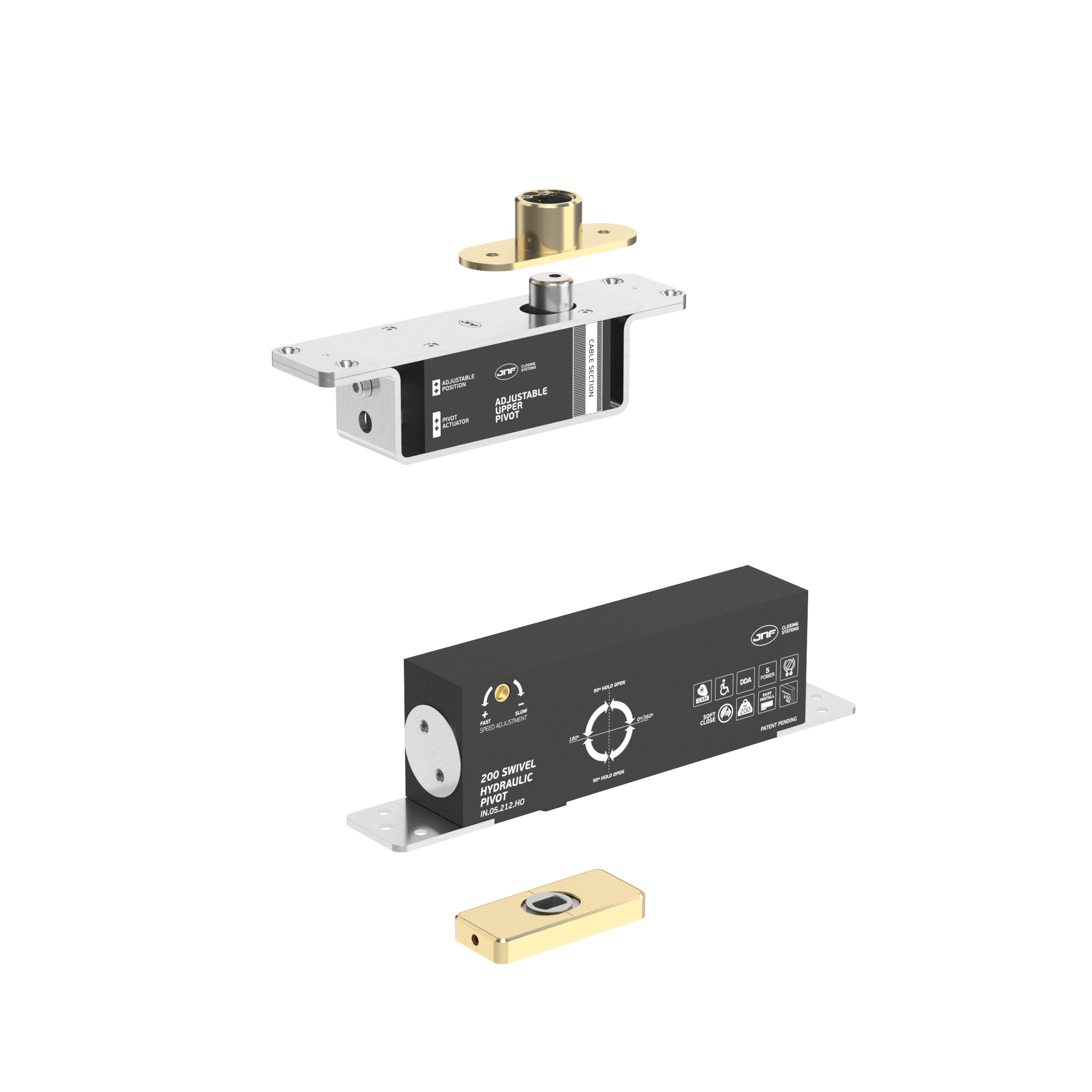 Pivot hidráulico IN.05.212.HO.BH4.UP2.TG PVD Titanium Gold