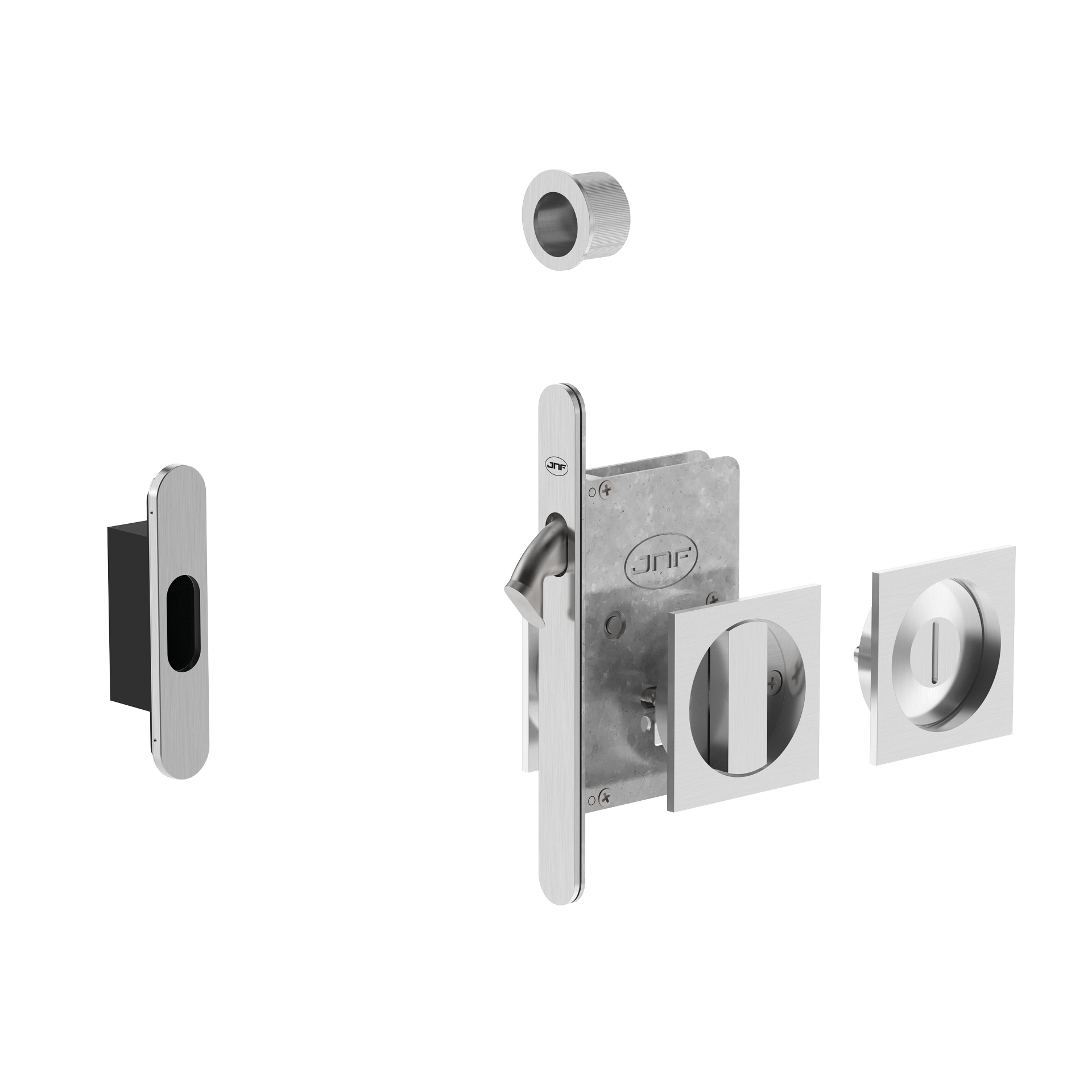 Fechadura para portas de correr IN.20.938.NS Níquel Satinado