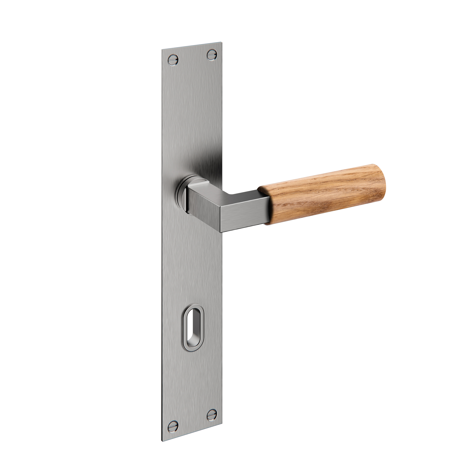 Puxador de porta com placa IN.03.480.C.EC.72 Satinado
