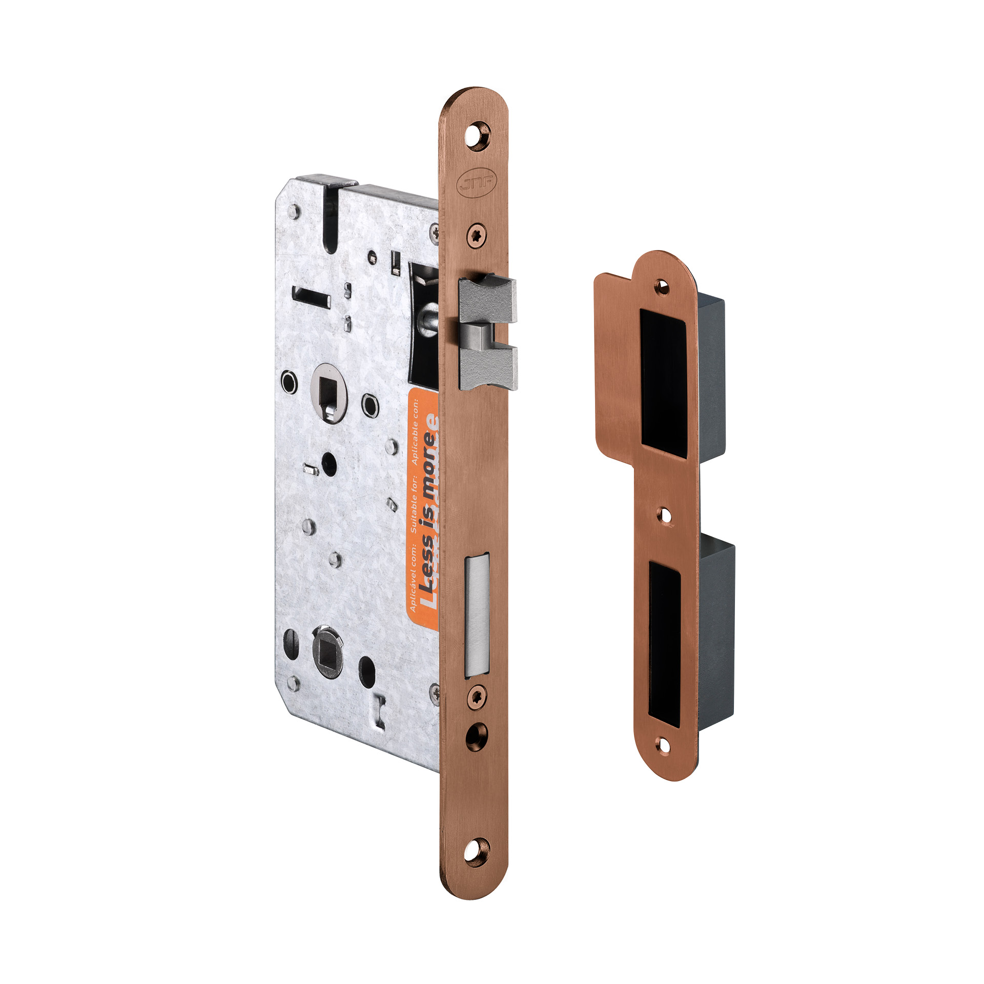 Fechadura de embutir IN.20.896.R.TCO PVD Titanium Copper