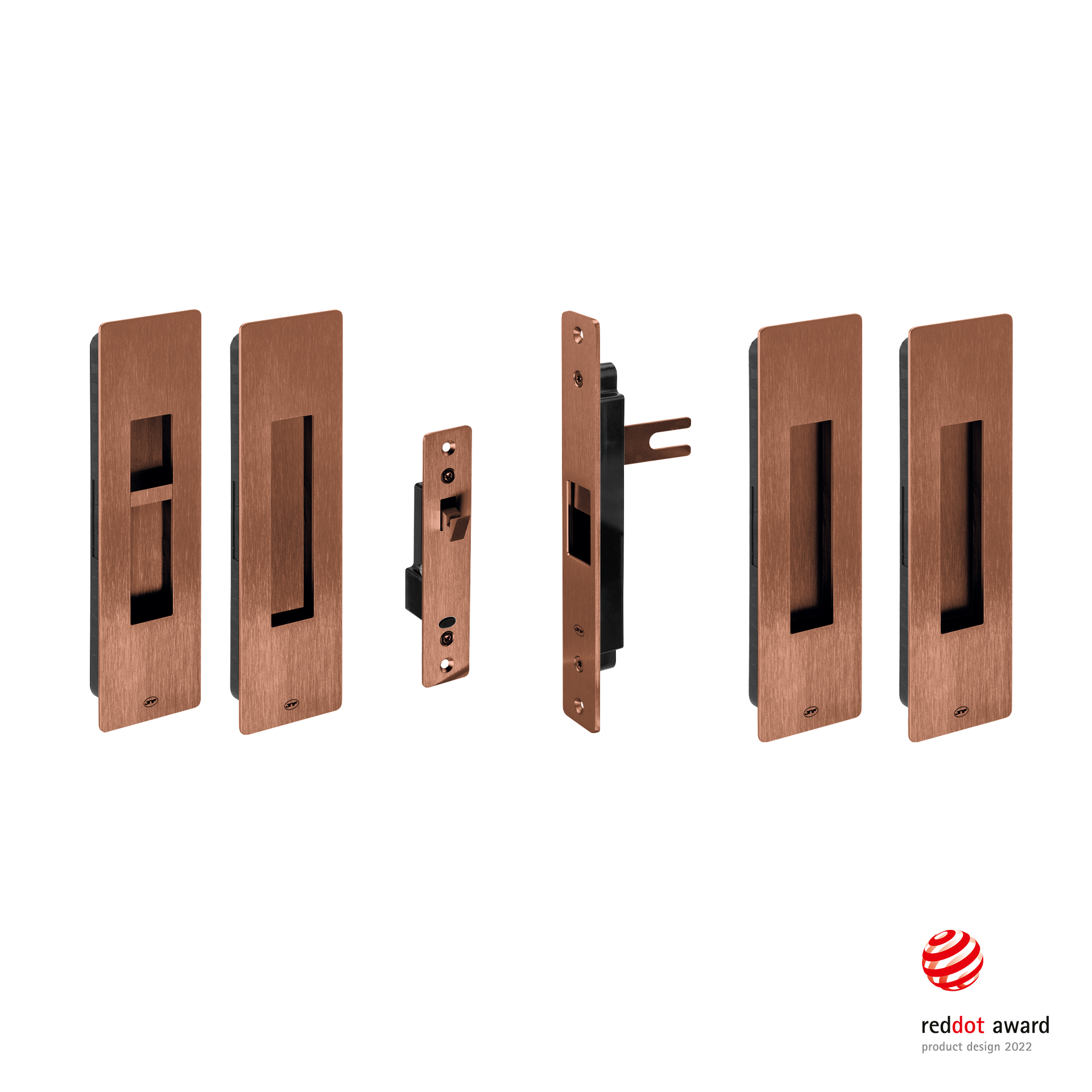 Fechadura para portas de correr IN.20.925.D.TCO PVD Titanium Copper