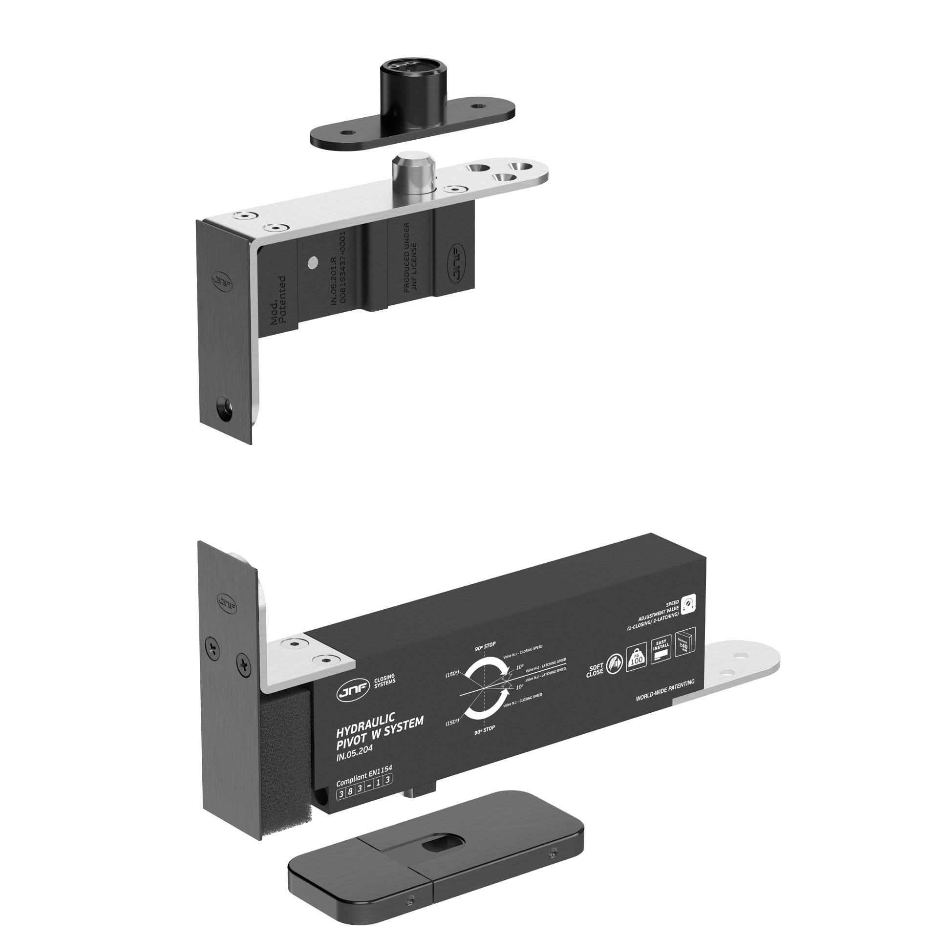 Pivot Hidráulico IN.05.204.HO.TB PVD Titanium Black