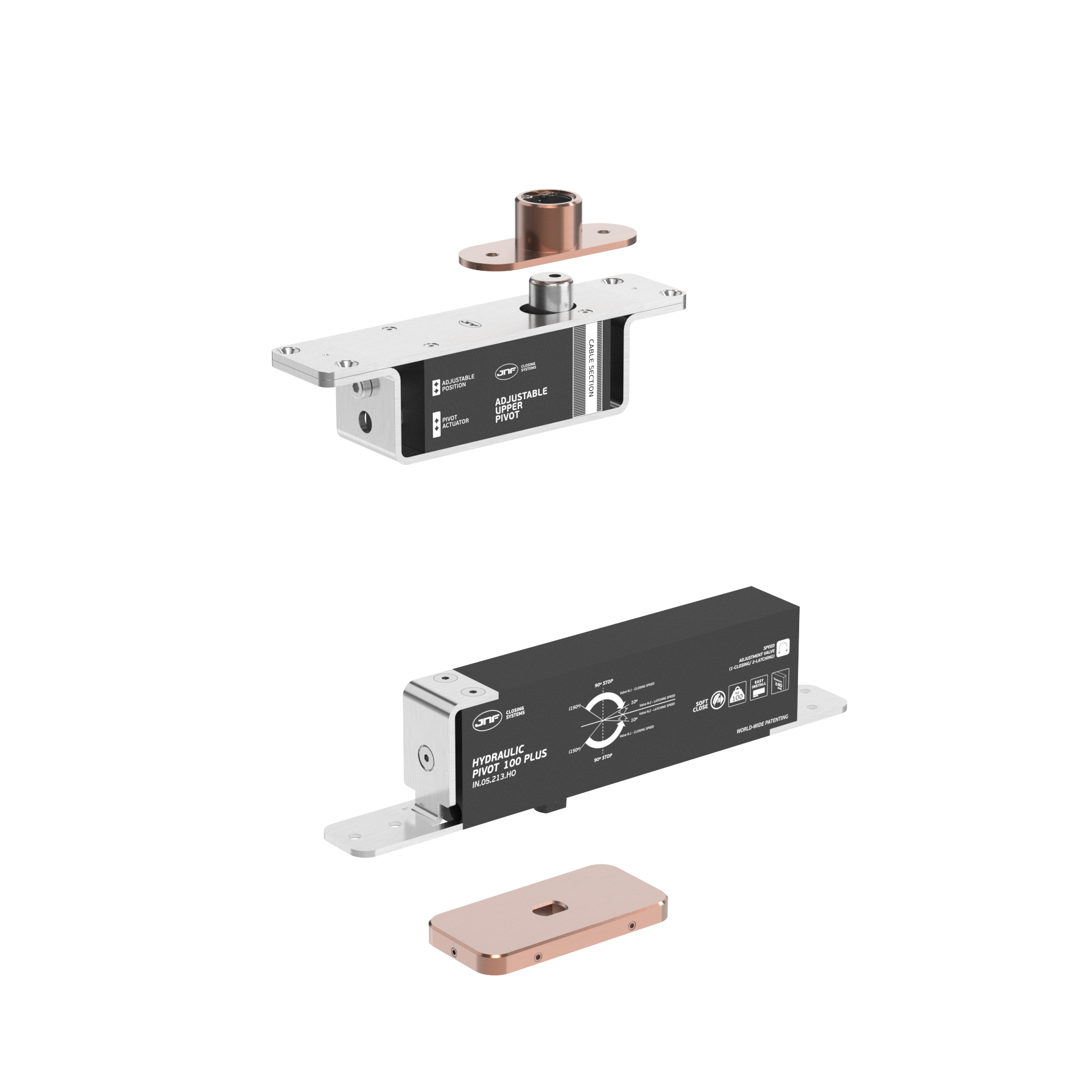 Pivot hidráulico IN.05.213.HO.BH2.UP2.TCO PVD Titanium Copper