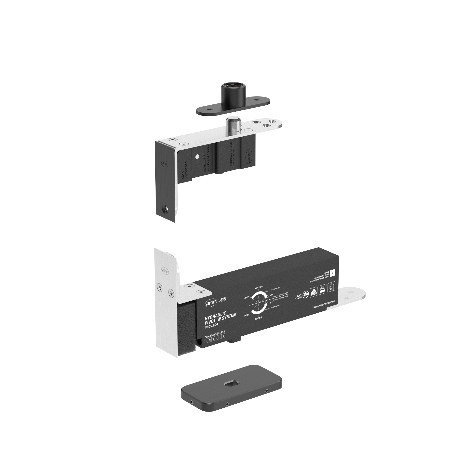 Pivot hidráulico IN.05.204.HO.BH2.UP4.TB PVD Titanium Black