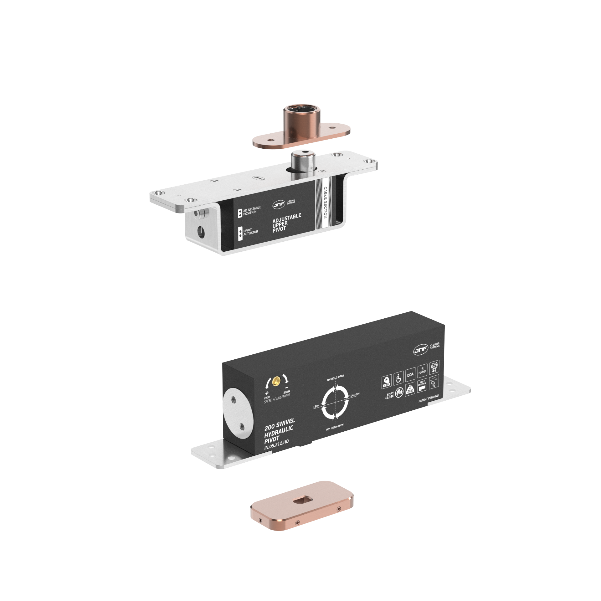 Pivot hidráulico IN.05.212.HO.BH1.UP2.TCO PVD Titanium Copper