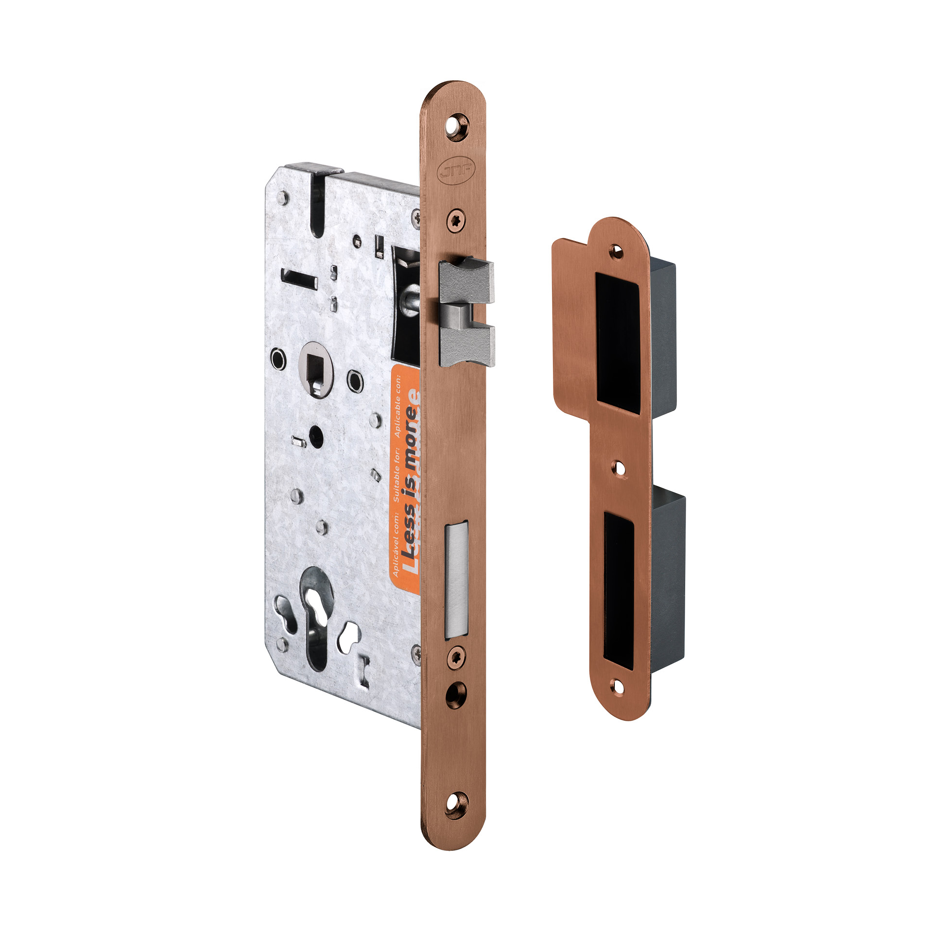 Fechadura de embutir IN.20.895.R.TCO PVD Titanium Copper