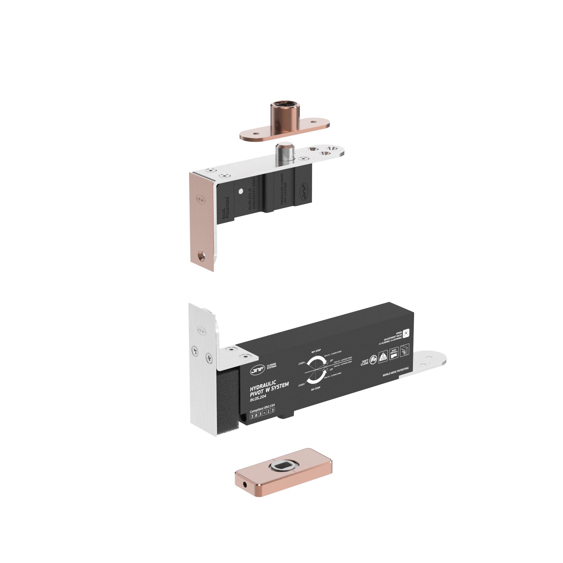 Pivot hidráulico IN.05.204.HO.BH4.UP4.TCO PVD Titanium Copper