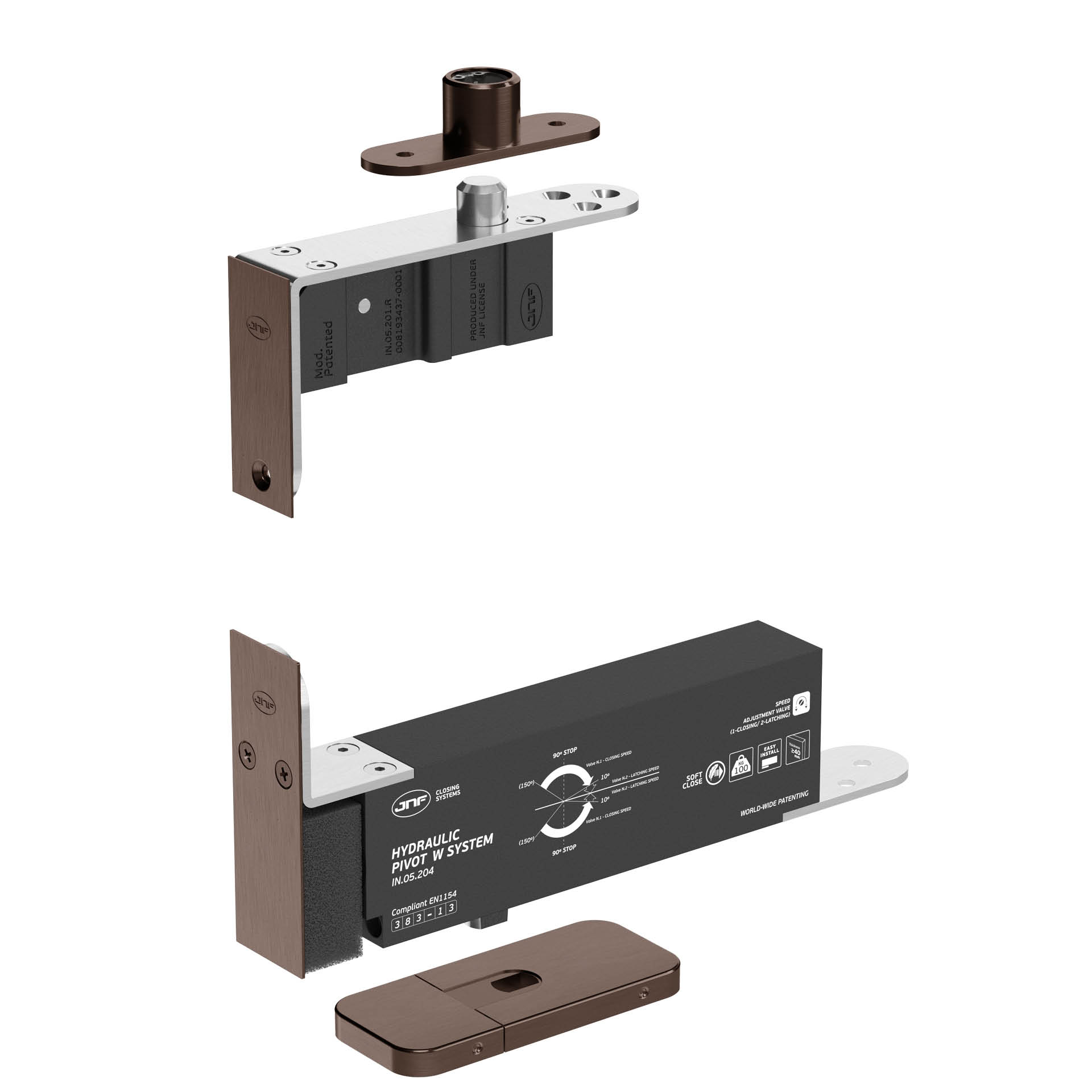 Pivot hidráulico IN.05.204.HO.TCH PVD Titanium Chocolate