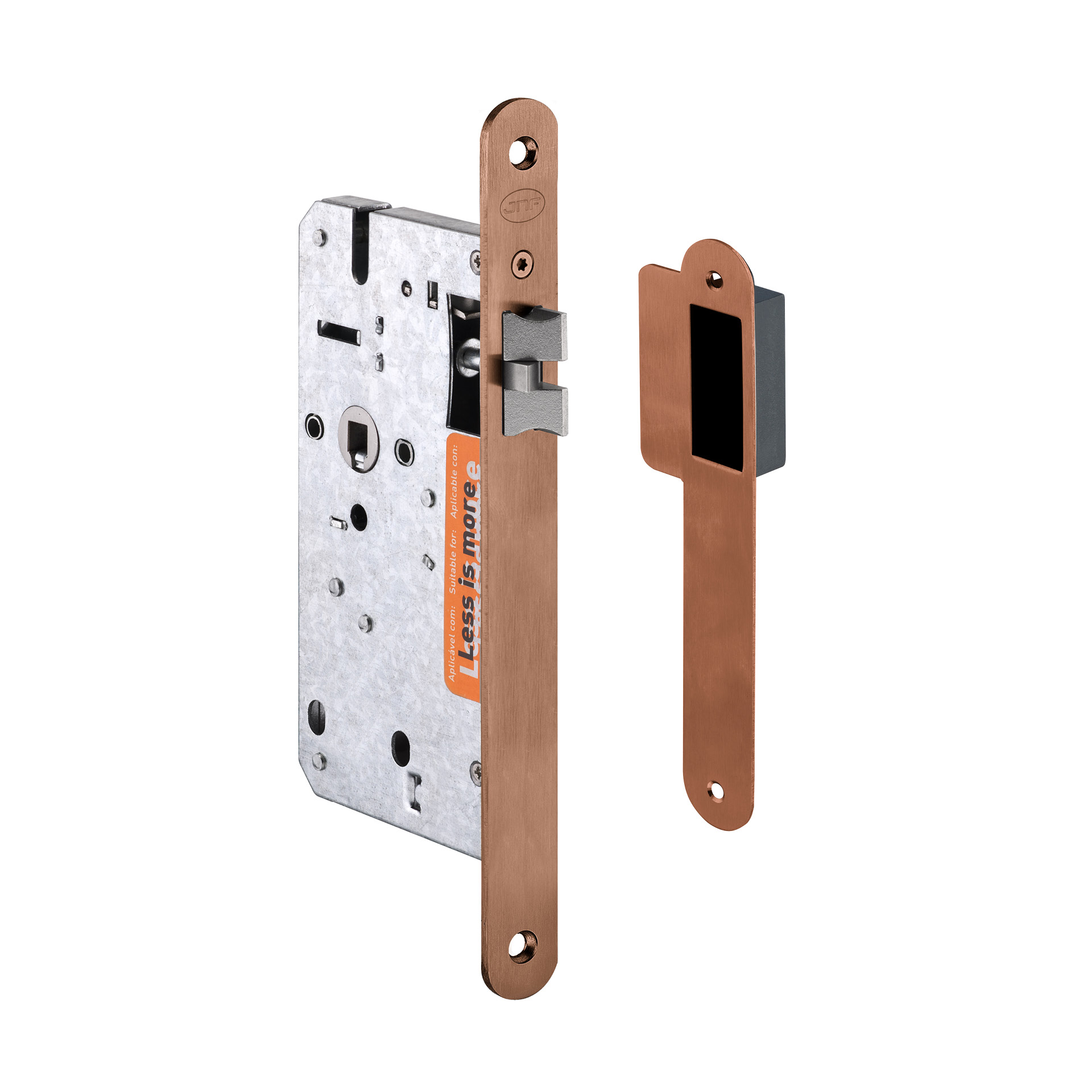 Fechadura de embutir IN.20.897.R.TCO PVD Titanium Copper