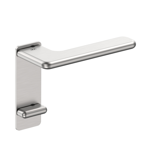 Lever handle with plate