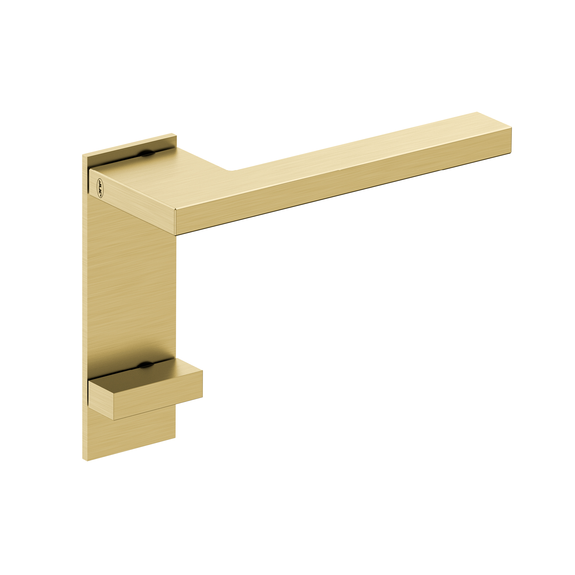 Lever handle with plate