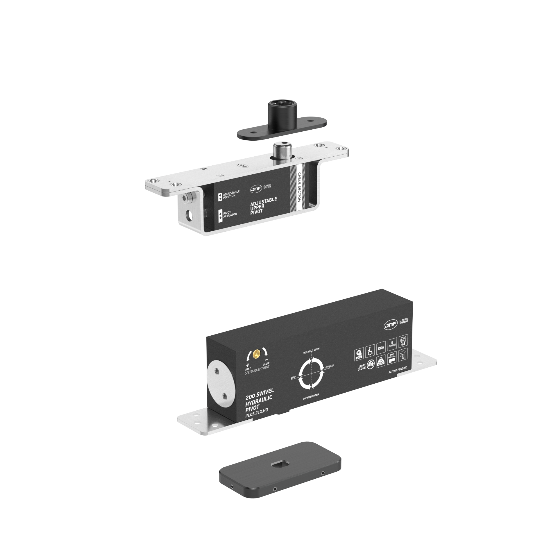 Pivot hidráulico IN.05.212.HO.BH2.UP1.TB PVD Titanium Black