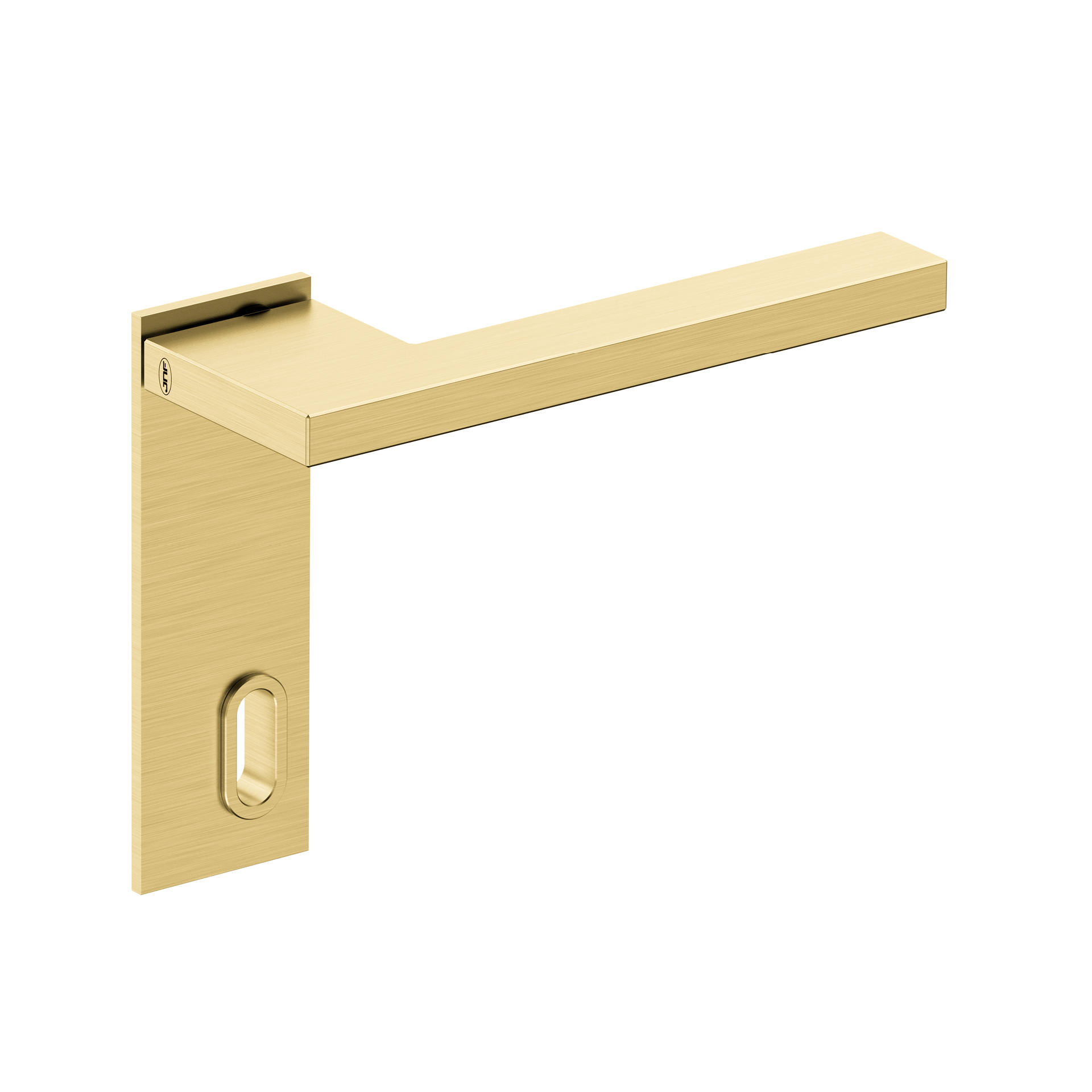 Lever handle with plate