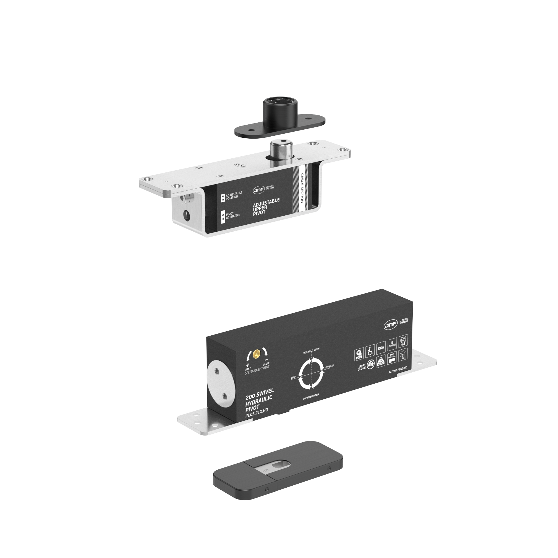 Pivot hidráulico IN.05.212.HO.BH3.UP2.TB PVD Titanium Black