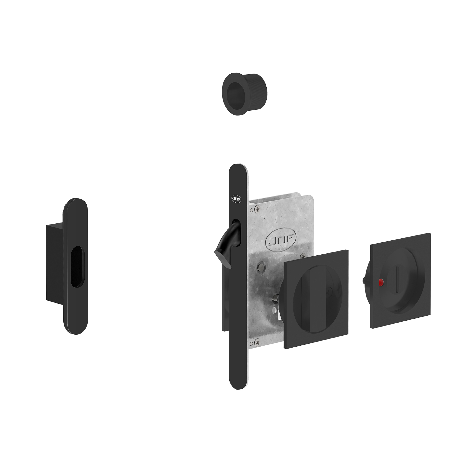 Fechadura para portas de correr IN.20.940.B Preto RAL 9005