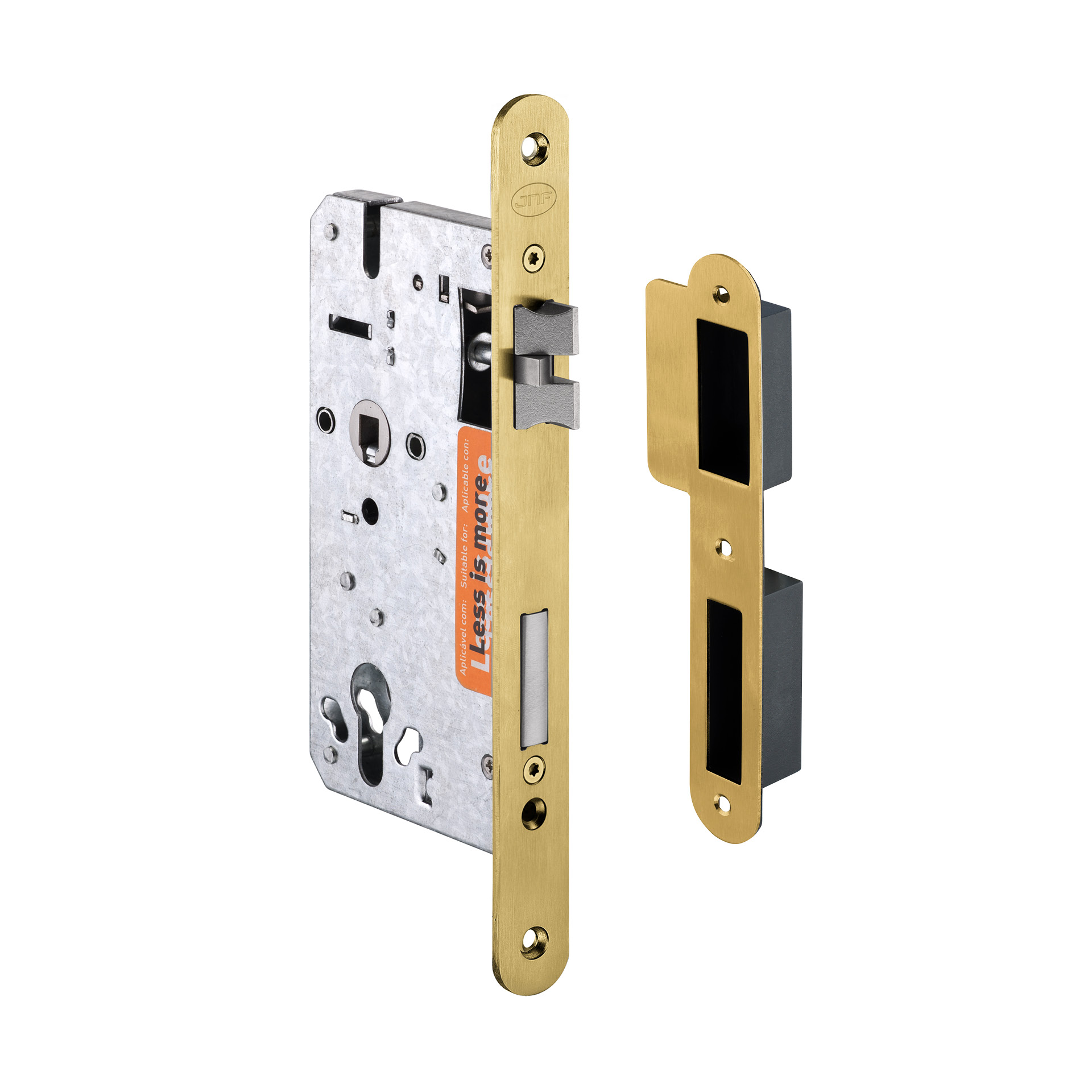 Fechadura de embutir IN.20.895.R.TG PVD Titanium Gold