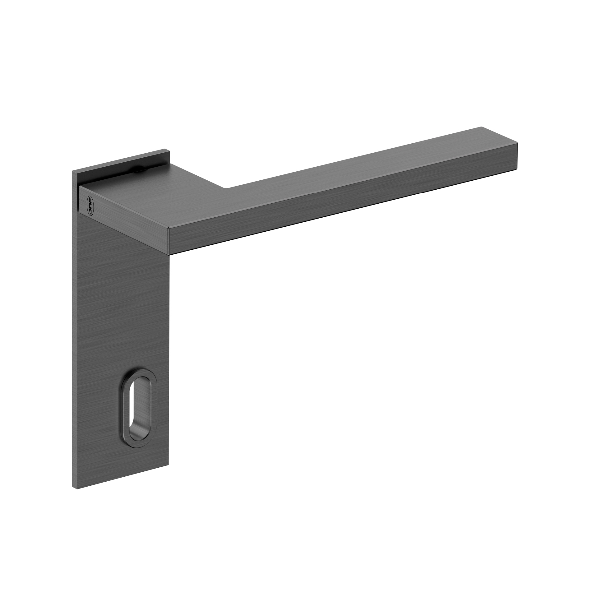 Lever handle with plate