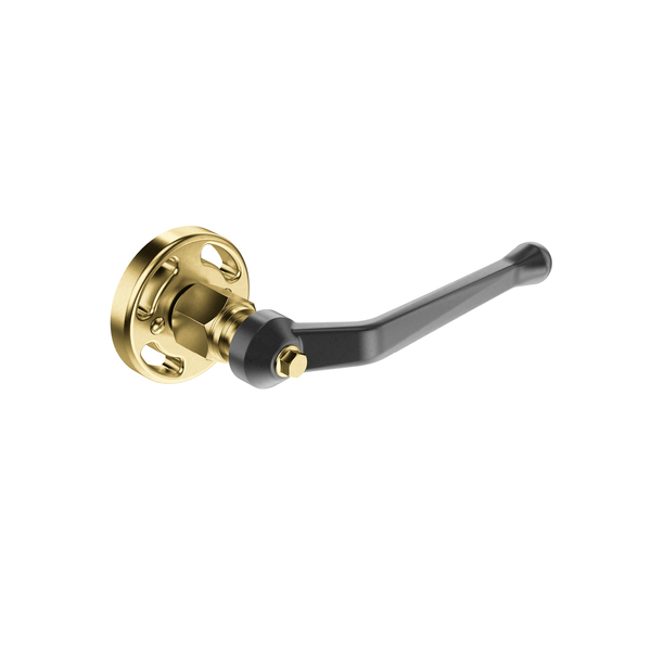 Door lever handle with rose