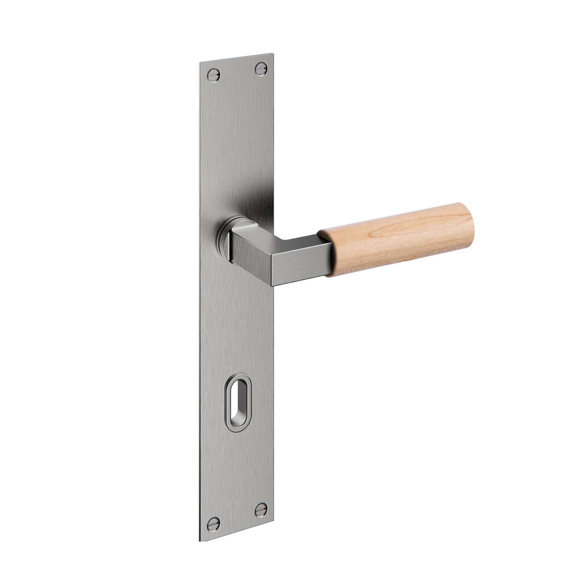 Puxador de porta com placa IN.03.480.BE.EC.72 Satinado
