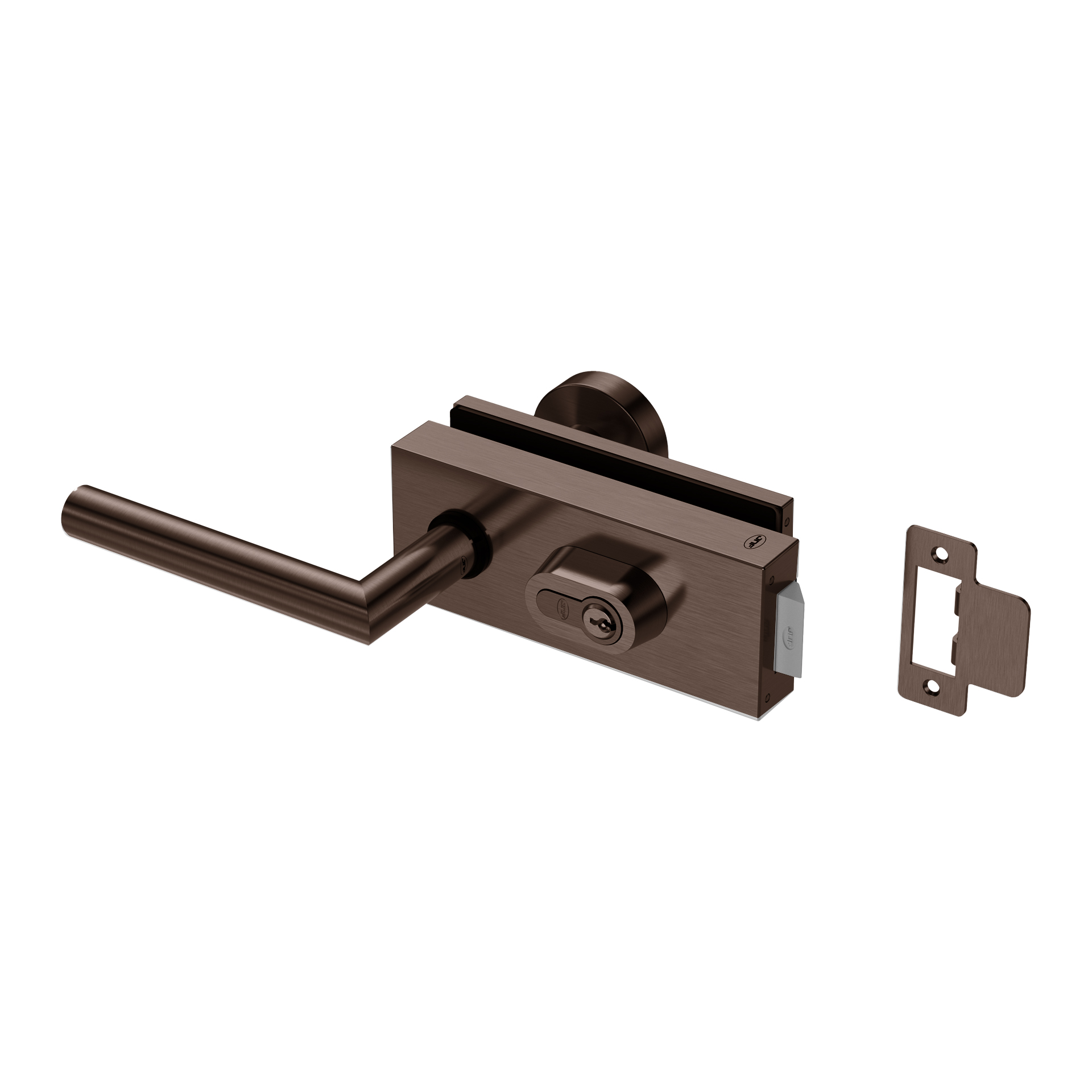 Fechadura para vidro IN.20.360.KF.TCH PVD Titanium Chocolate
