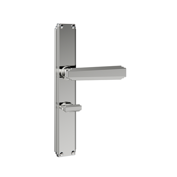 Lever handle with plate