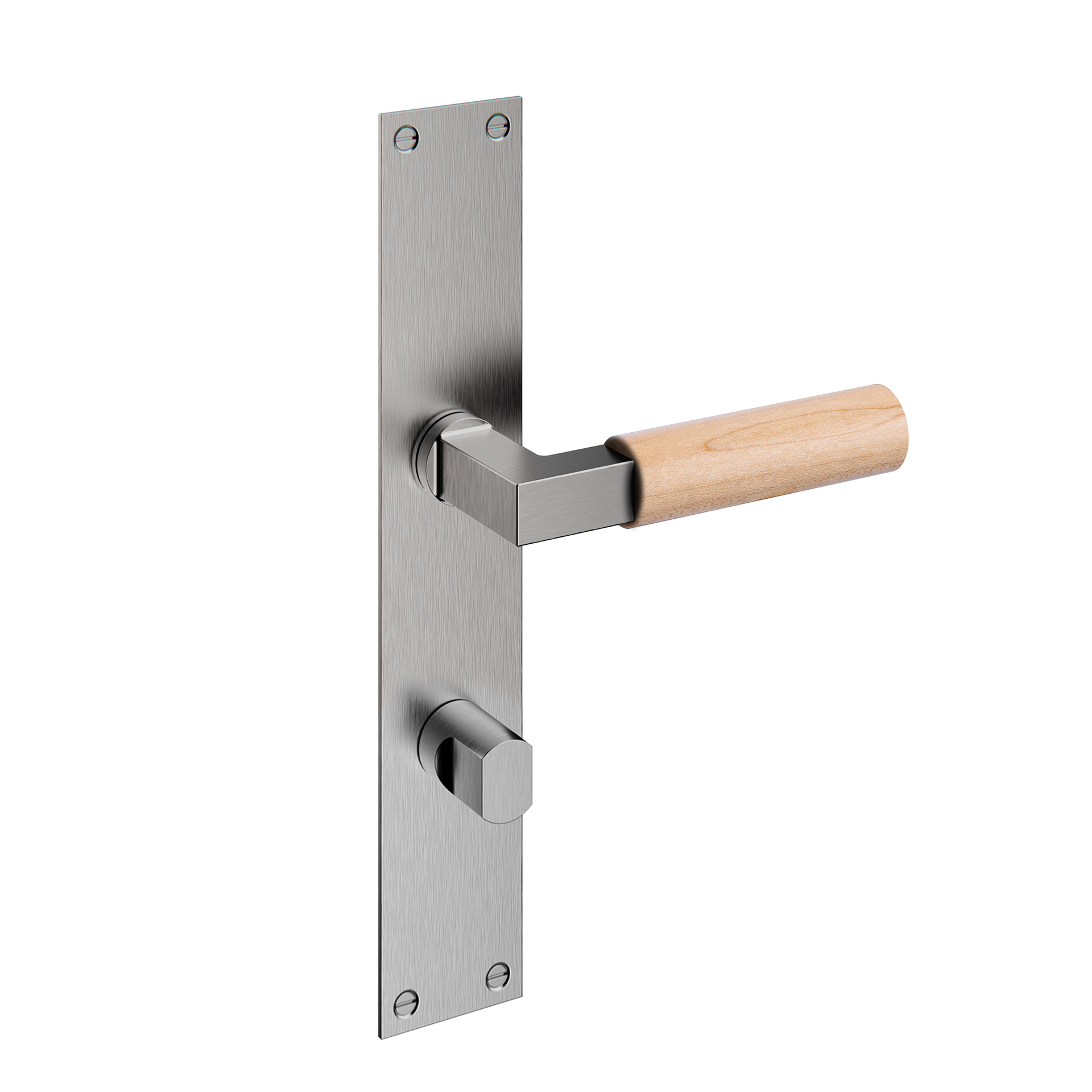 Lever handle with plate