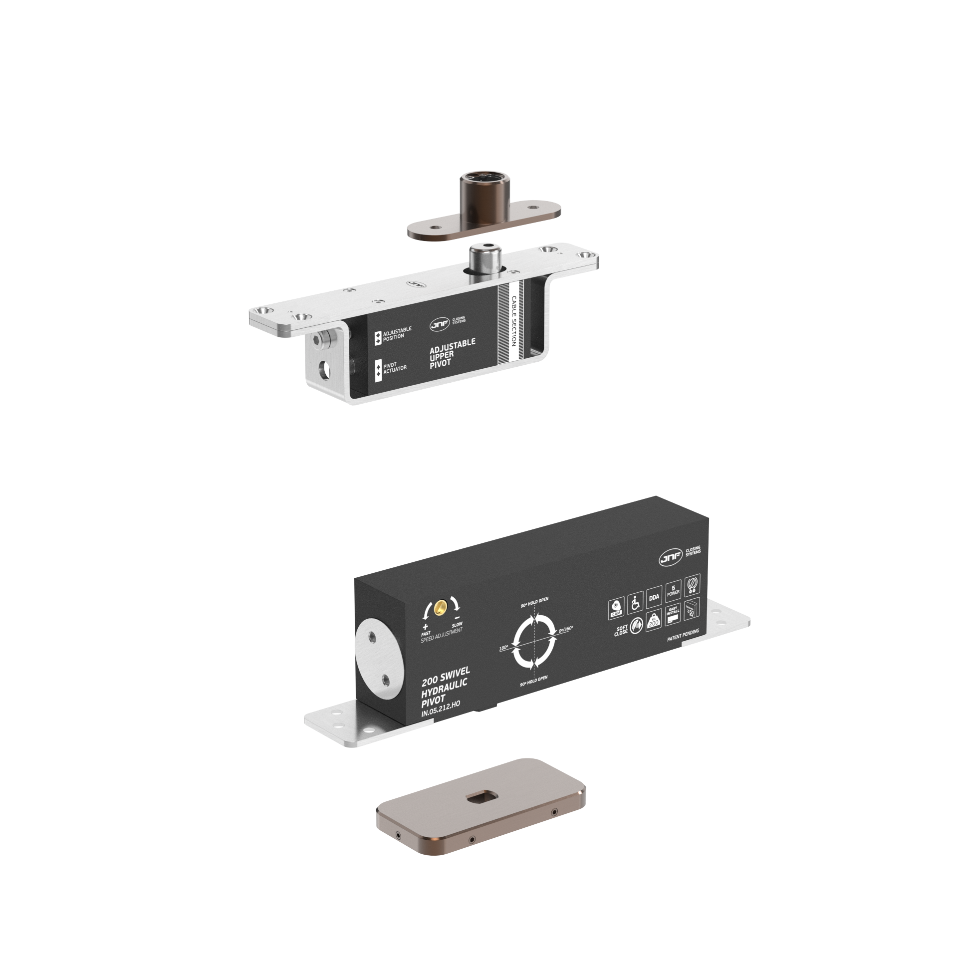 Pivot hidráulico IN.05.212.HO.BH2.UP1.TCH PVD Titanium Chocolate