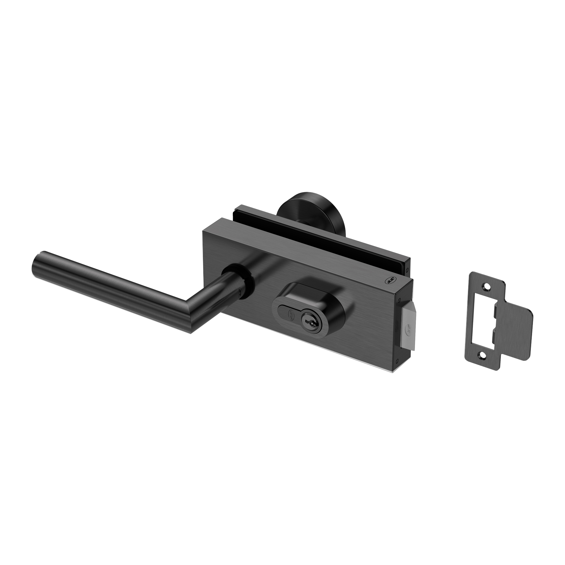 Fechadura para vidro IN.20.360.KF.TB PVD Titanium Black