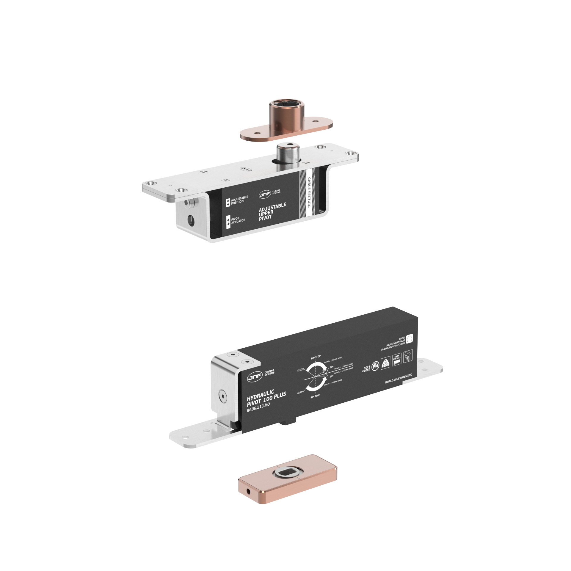 Pivot hidráulico IN.05.213.HO.BH4.UP2.TCO PVD Titanium Copper