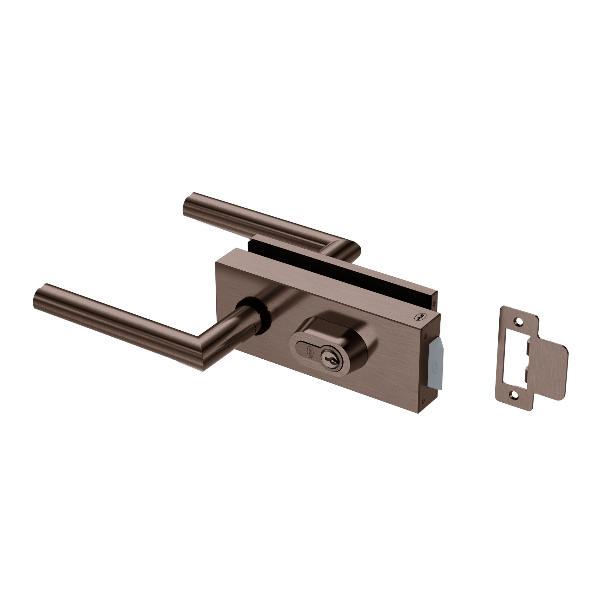 Fechadura para vidro IN.20.360.K.TCH PVD Titanium Chocolate