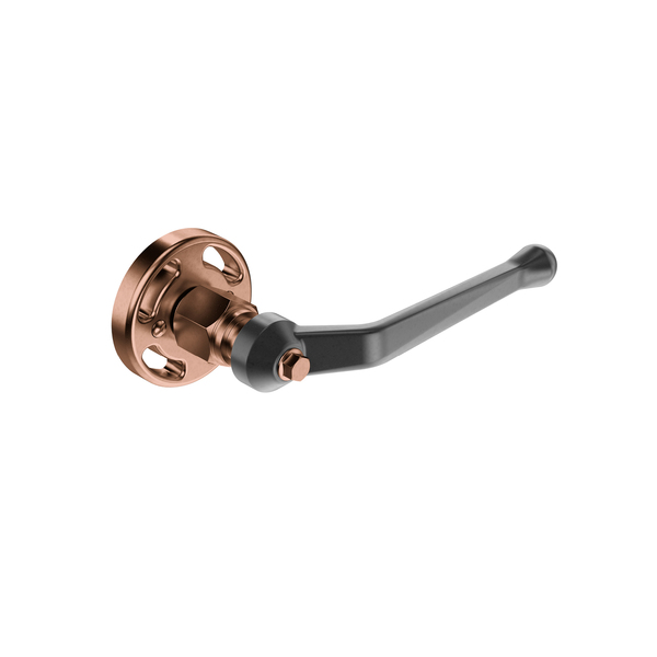 Door lever handle with rose