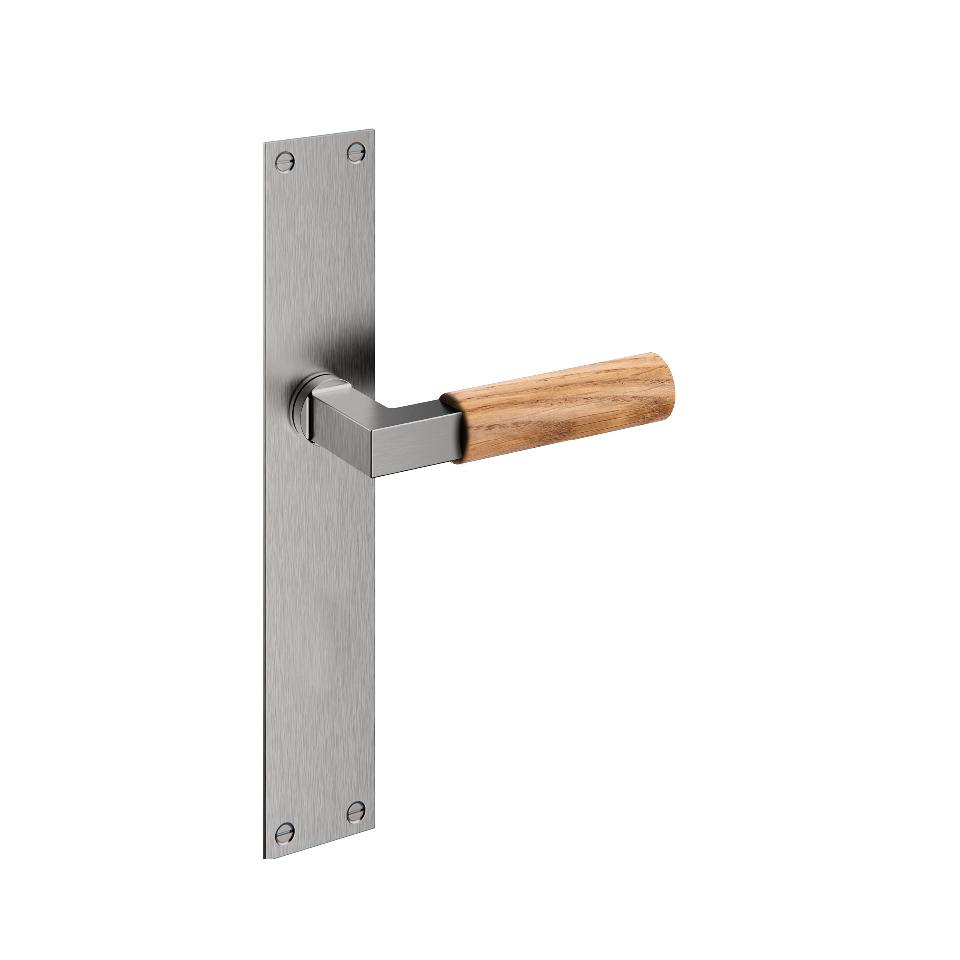 Lever handle with plate