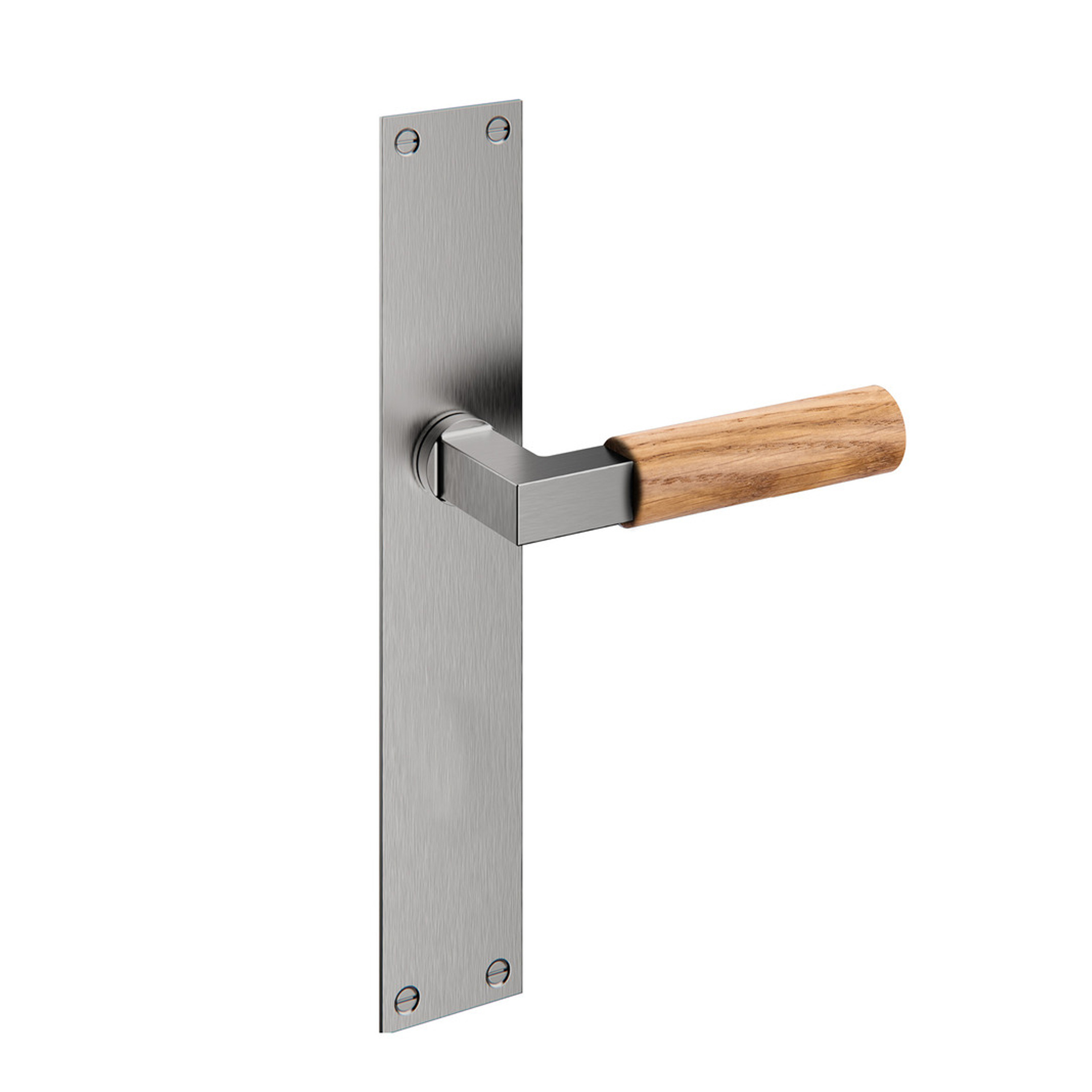 Puxador de porta com placa IN.03.480.C.SF Satinado