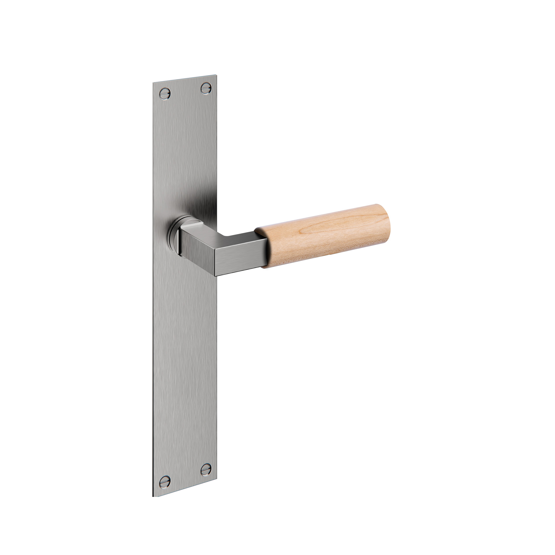 Lever handle with plate