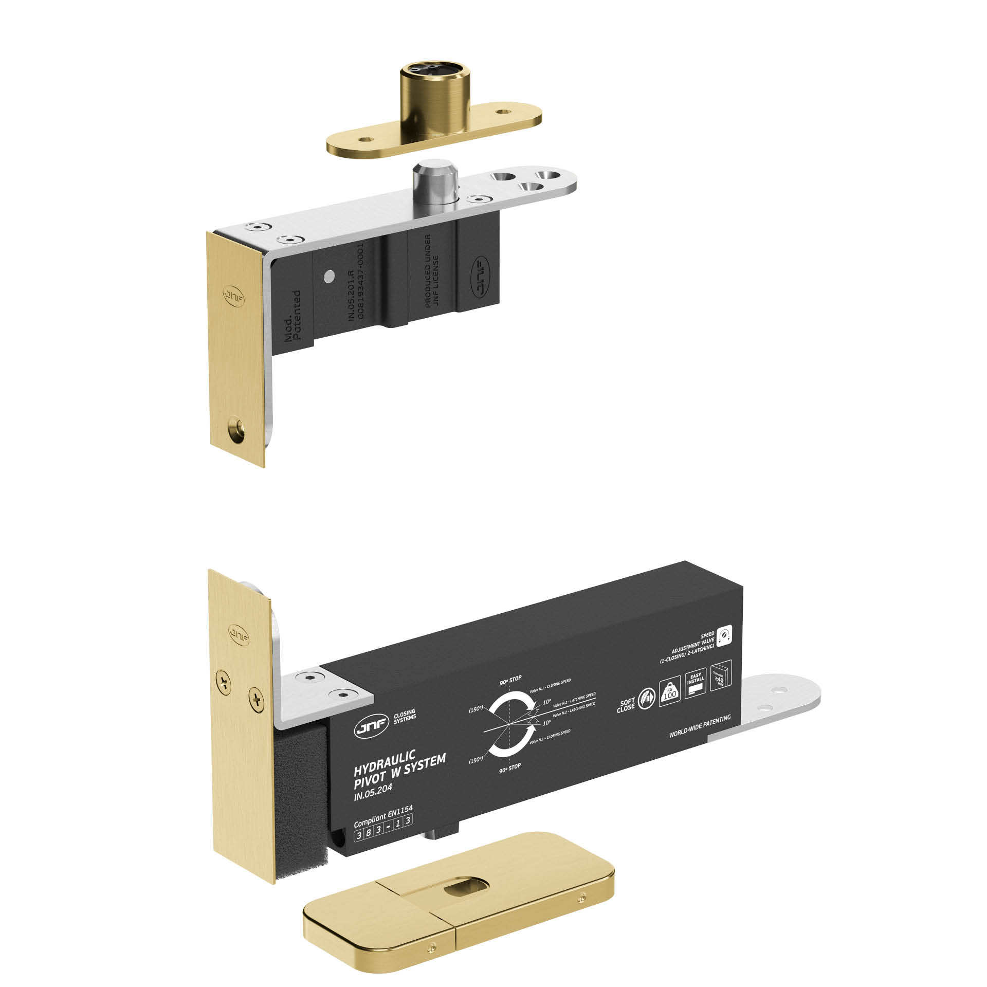 Pivot hidráulico IN.05.204.HO.TG PVD Titanium Gold