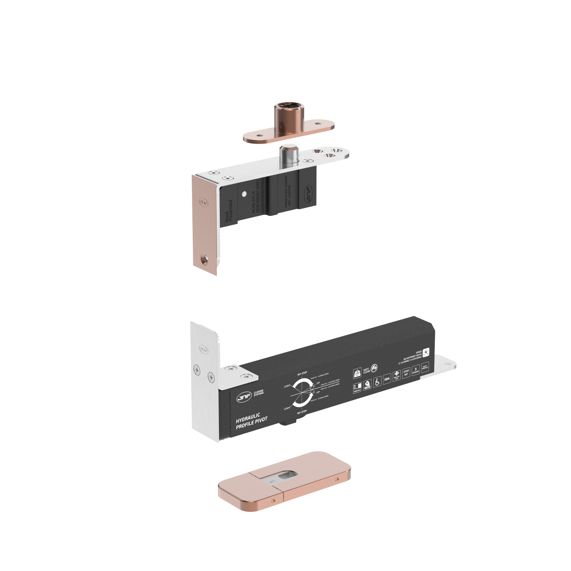 Pivot hidráulico IN.05.224.EDGE.HO.TCO PVD Titanium Copper