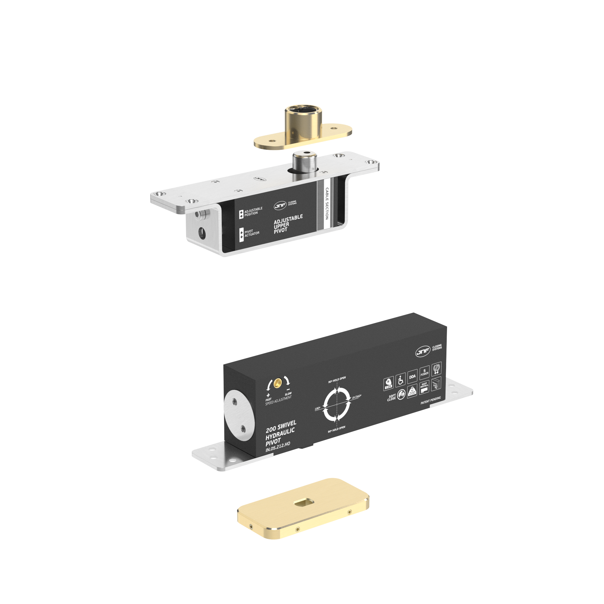 Pivot hidráulico IN.05.212.HO.BH2.UP2.TG PVD Titanium Gold