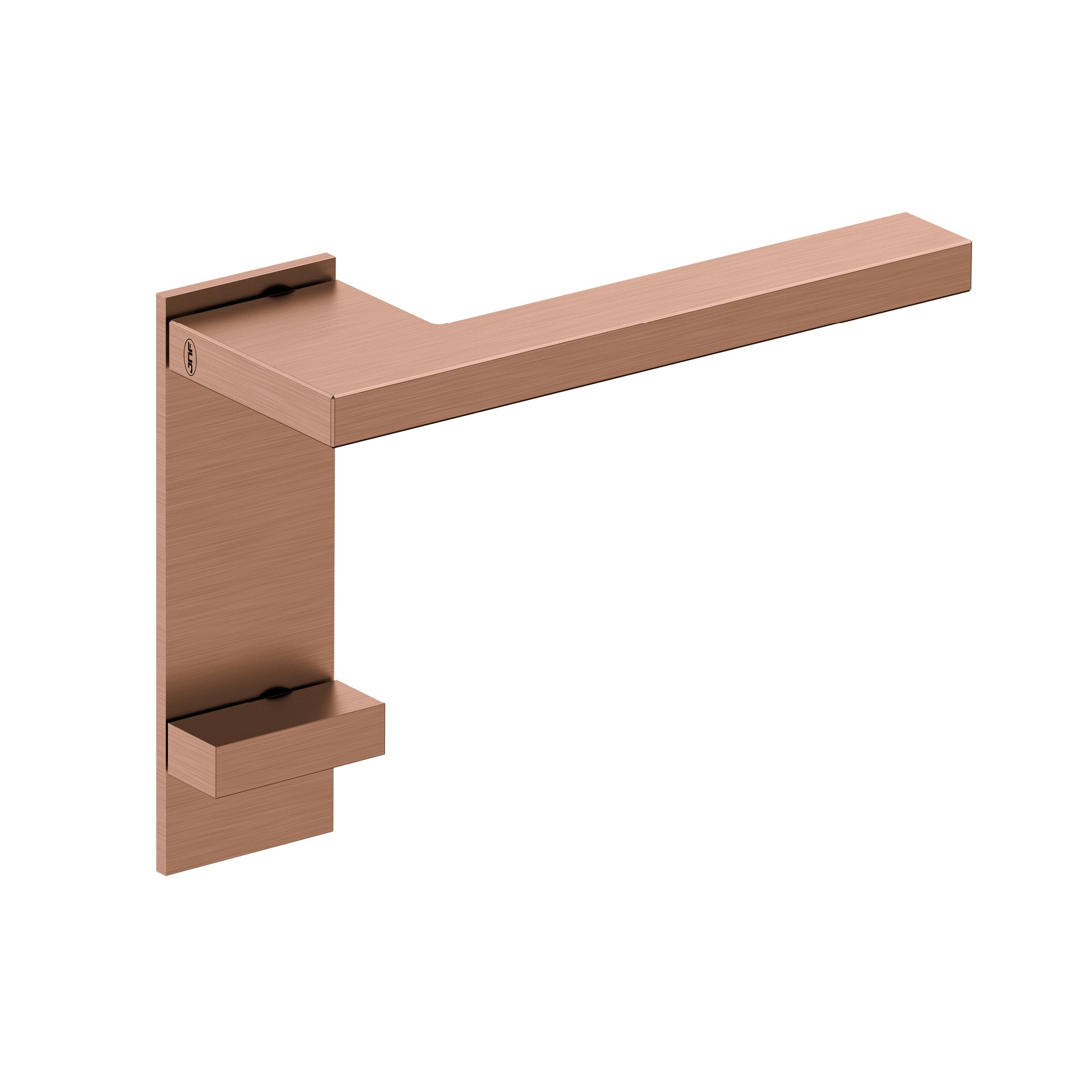 Lever handle with plate